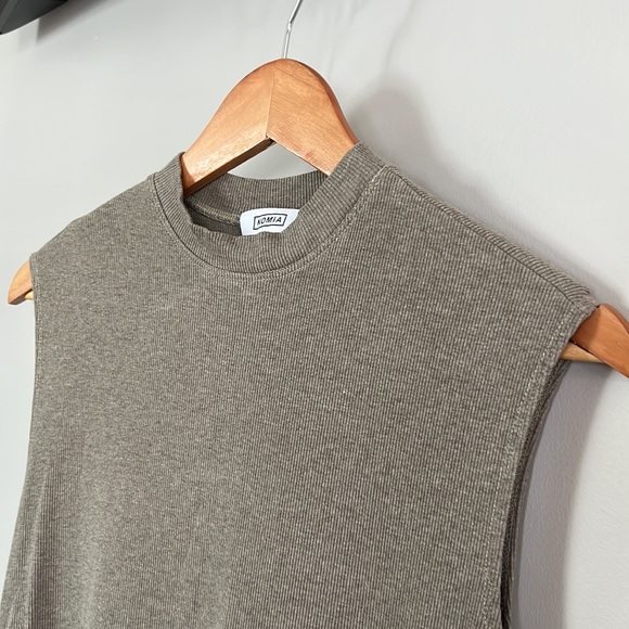 SOLD - Ssense Nomia Olive Rib Knit Sleeveless Top - Picture 2 of 5